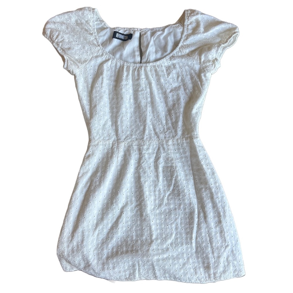 REFORMATION Lorelai Eyelet Mini Dress Size 2